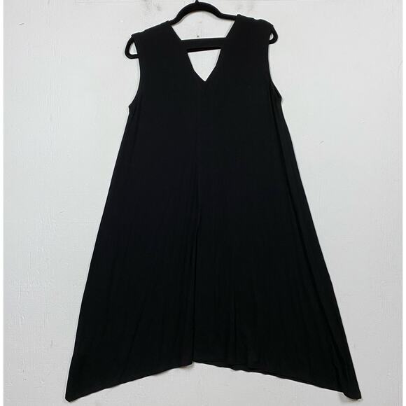 Eileen Fisher Double V-neck Sleeveless Jersey A-line Dress Size Small - Picture 3 of 6